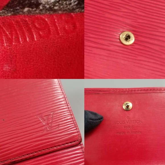 LOUIS VUITTON Red Epi Portefeuille tresor wallet - Picture 8 of 16